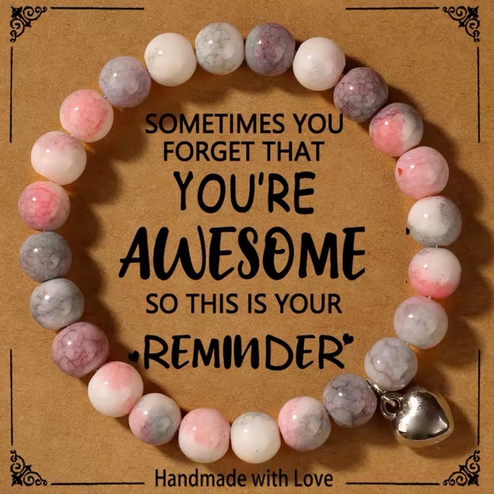 Sometimes You Forget Your Awesome Bracelets beaded heart